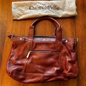 Cuore & Pelle Pumpkin Leather Satchel